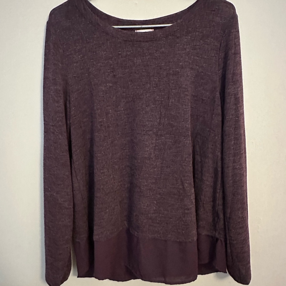 Old Navy Women's Long Sleeve Top in Rich Purple